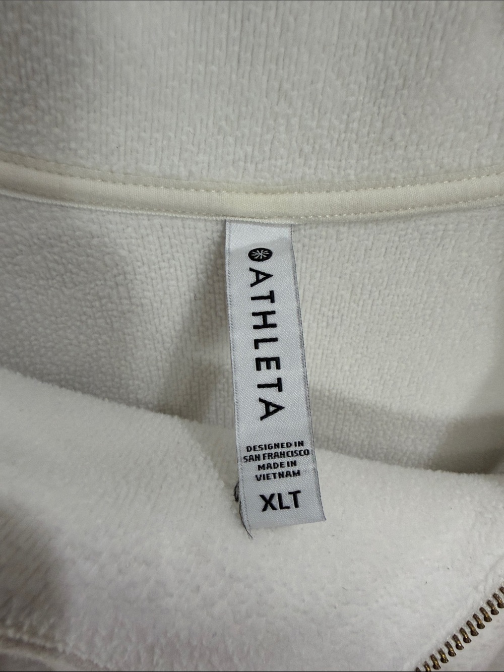 ATHLETA,Size XL,Cozy Off-White Quarter Zip Pullover - Picture 5 of 15